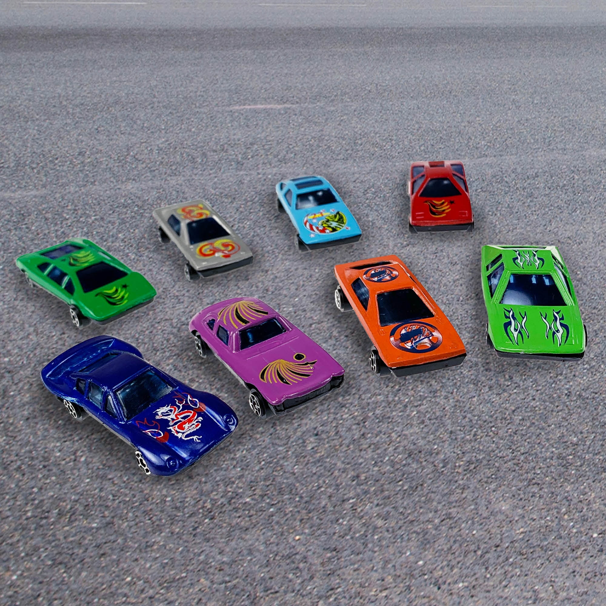Way to Celebrate Diecast Racing Cars 8 Pack for Kids Birthday Party, Value Assorted Toys  (图5)