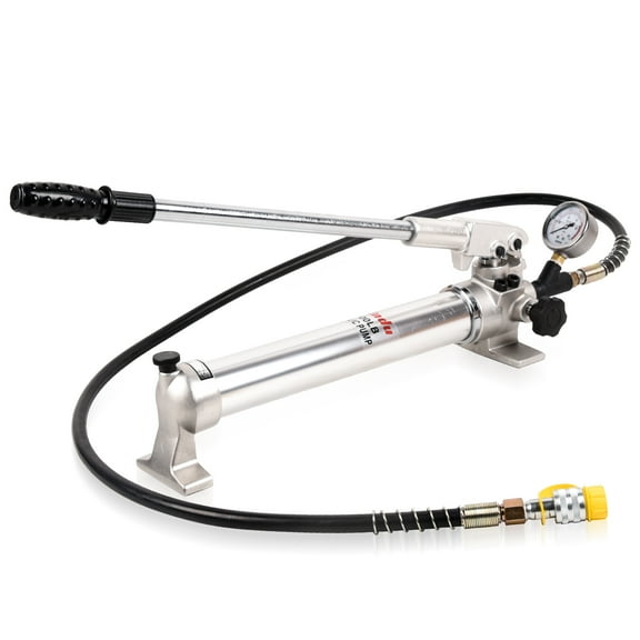 LCyindu Hydraulic Hand Pump 900cc 10000Psi with Pressure Guage Single Acting Hydraulic Lifting Pump 900cc Capacity for Hydraulic Tools