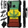 thumbnail image 1 of WORLD ACC LuxGuard Holster Case Compatible with Samsung Galaxy A21 Hybrid Phone Cover (Flag of Weed Nation), 1 of 1
