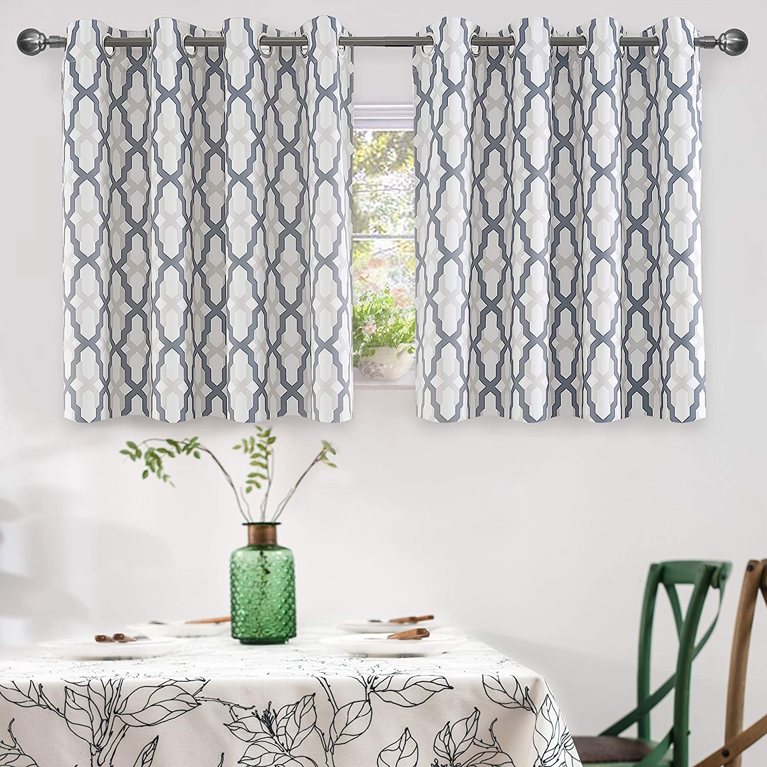 DriftAway Mason Thermal Blackout Grommet Window Curtains Geometric