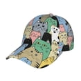 thumbnail image 1 of Fotbe Different Cats Gorro Clásico de Béisbol, Gorra Ajustable con Broche Snapback, Gorro de Exterior de Algodón Suave, 1 of 6