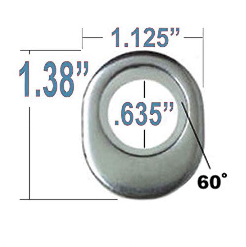 20 ET Conical Bulge Long Lug Nuts 1/2"-20 with Offset Washers 0.33" Shank 0.62" Dia 1.75" Length
