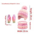 thumbnail image 3 of Wioihee Kids Winter Hat Gloves Scarf Set,Children Hats Beanie with Pom Knit Neck Warmer Gaiter Mittens Fleece Lined Set, 3 of 6