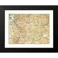 thumbnail image 2 of Bertarelli 24x20 Black Modern Framed Museum Art Print Titled - Northwest Italy - Bertarelli 1914, 2 of 5