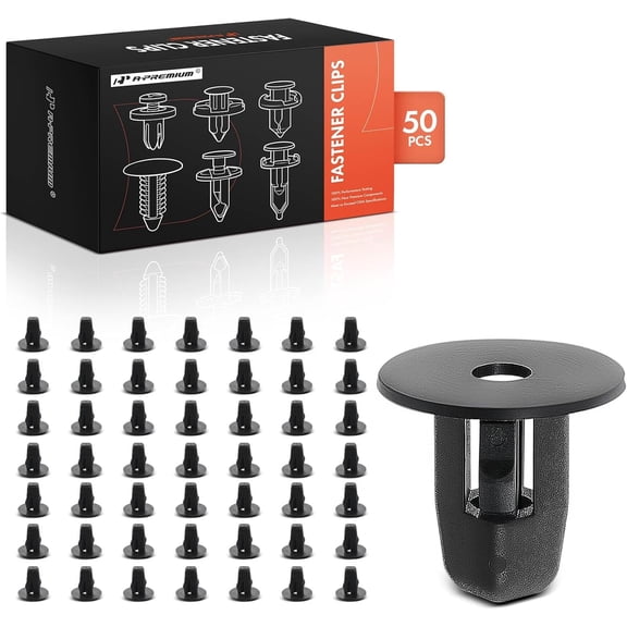 A-Premium 8x8mm Nylon Fender Liner Retainer Fastener Push Pin Clip 50-Pack 2.89oz Compatible with Toyota Camry Corolla Tacoma Highlander Tundra Matrix Yaris Sequoia Lexus RX330ES250 ES350 IS300 Scion