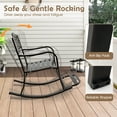 thumbnail image 6 of Costway 2 PCS Patio Rocking Chair Outdoor Cast Aluminum Rocker with Footrest & Backrest, 6 of 9