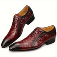 thumbnail image 2 of Men Trendy Top Upper Derby Shoes Comfy Non Slip Lace Up Ru Oxford Wedding Shoes, 2 of 4