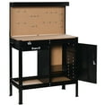 thumbnail image 6 of HomCom Multipurpose Workbench Workshop Tools Table with Drawer and Peg Board Storage Cabinet with Keys, 6 of 9