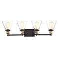thumbnail image 3 of RADIANCE Goods Contemporary 4 Light Rubbed Bronze Bath Vanity Fixture 32" Width, 3 of 9