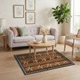 thumbnail image 3 of ODIKA Plaid Vintage Farmhouse Look Retro Panel Border Motif Plank Door Flowing Dynamic Pet Friendly & Kids Safe Play for Playroom, Bedroom, Reading Nook, 3 of 7