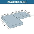 thumbnail image 2 of Turquoize 3-Piece Separate Slipcovers Textured Grid Stretch Non-Slip L Shape Sofa Seat Covers for Both Left/Right Sectional Couch (Seat Only: 1 Chaise + 2 Sofa,Dove）, 2 of 8