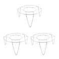 thumbnail image 1 of 3X Stainless Steel Steamer Rack Stand Kitchen Cooking 3 Inch High, 1 of 5