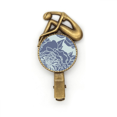thumbnail image 1 of Arte Abstracto plantas patrón Peonía Broche broche broche broche Metal retro, 1 of 3