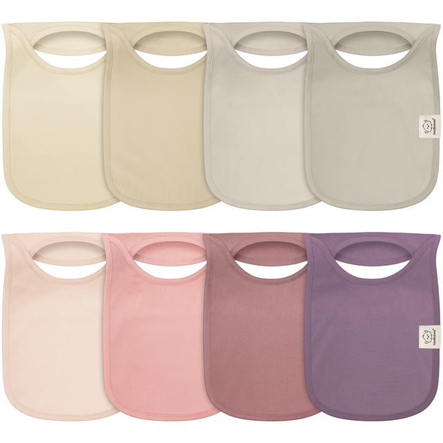 Baberos KeaBabies para bebés, paquete de 8 unidades, colores suaves y absorbentes