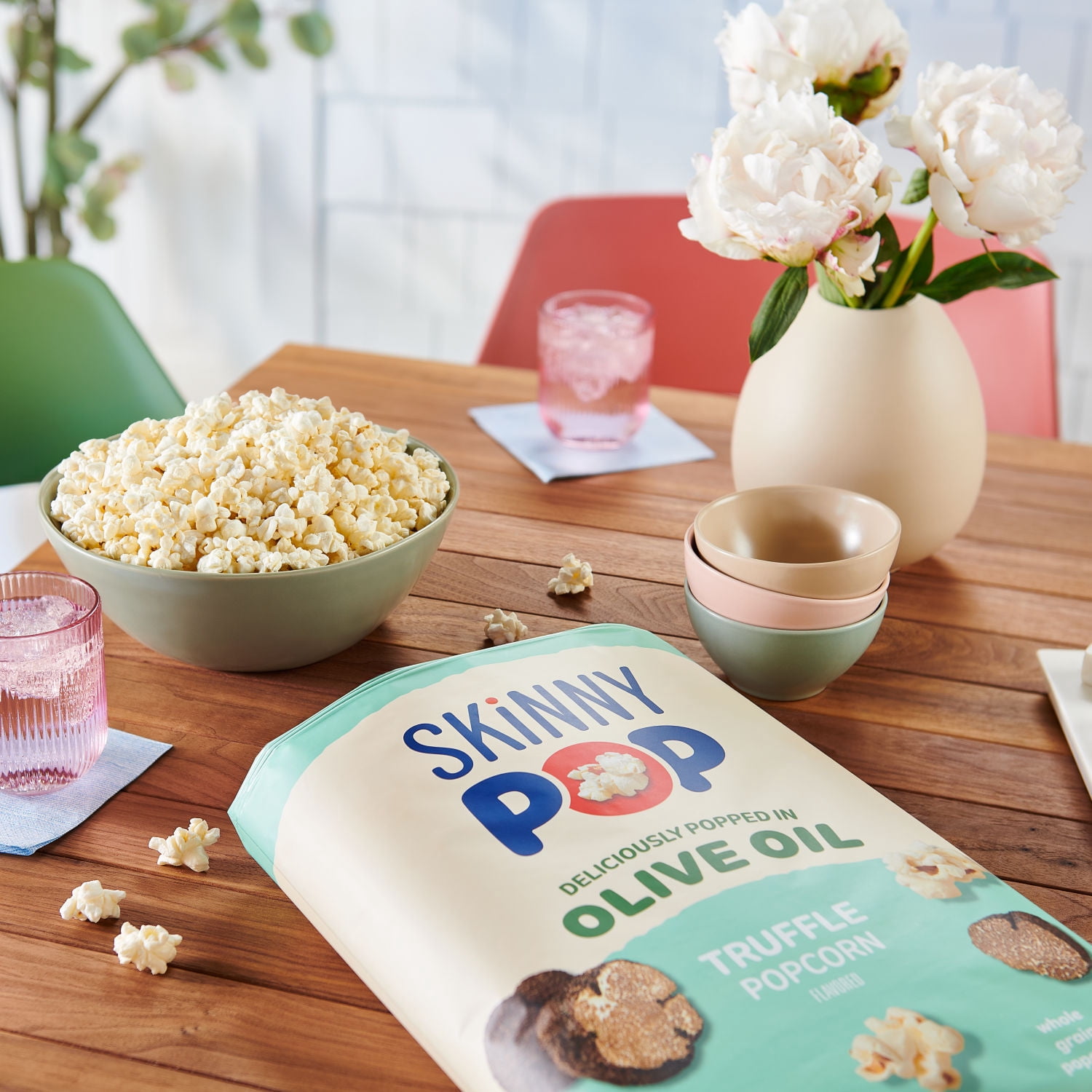 SKINNYPOP Truffle Popcorn, Made with Olive Oil, Gluten and Seed Oil Free, 7.5 oz Popcorn Bag
