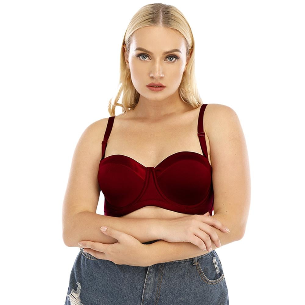 Up Strapless Plus Size Convertible Thick Padded T-Shirt Multiway Bras - Walmart.com