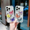 thumbnail image 2 of Compatible iPhone 13 Pro Max Butterfly Case, Flexible Cute 3D Butterfly Soft TPU Glitter Clear Women Girls Shockproof Protect Cover Case for iPhone 13 Pro Max 6.7", 2 of 6