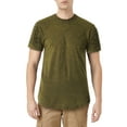 thumbnail image 1 of Hat and Beyond Men's Hipster Velour Round Hemline Ribbed Tee Shirt, 1 of 6