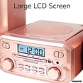 thumbnail image 3 of Magnavox MM435M2-RG Sistema compacto de estantería para CD de 3 piezas con radio estéreo FM digital, tecnología inalámbrica Bluetooth y control remoto en oro rosa | Pantalla LCD | Compatible con puert, 3 of 5