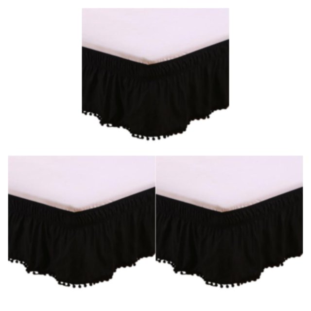 Ounissouiy Faldones de cama elegantes, elegantes, duraderos y fáciles de limpiar alrededor de la cama, sábana con cenefa, funda para somier con Type1 NO1