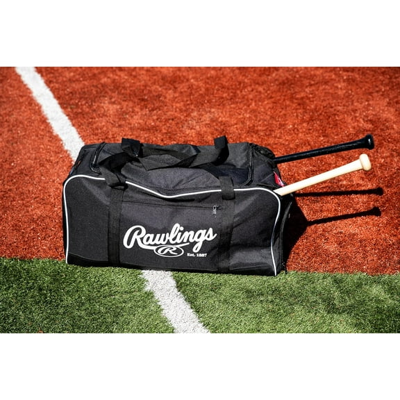 Covert Duffle Equipment Bag for Baseball/Softball - Black