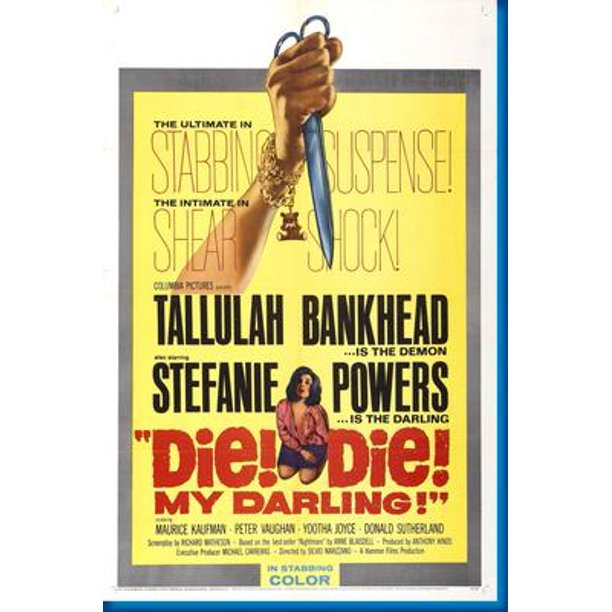 Die Die My Darling Movie Poster 24x36 Unframed, Age Adults, Rectangle