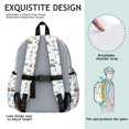 thumbnail image 5 of Excavator and Sun White Pattern Cute School Backpack with Padded Back and Adjustable Shoulder Straps 13.4"x11"x4.7", 5 of 5