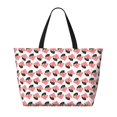 thumbnail image 2 of Balery Dachshund dogs and hearts Pattern Beach Travel Bag - Water-Resistant, Large Capacity Lightweight Tote with 7 Pockets for Women and Men - Perfect for Beach, Pool, Gym, and Travel, 2 of 7