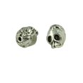 thumbnail image 2 of 10 piezas 3D plata flor rosa cabeza de espaciadoras DIY hallazgos Fit collar decoraciones de Halloween perfecl Skull Heads suelta perlas, 2 of 6