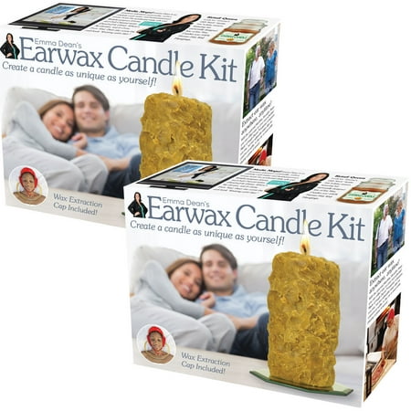 (Set/2) Earwax Candle Prank Gift Box Gag Present - Slip Real Item (Best Wax For Container Candles)