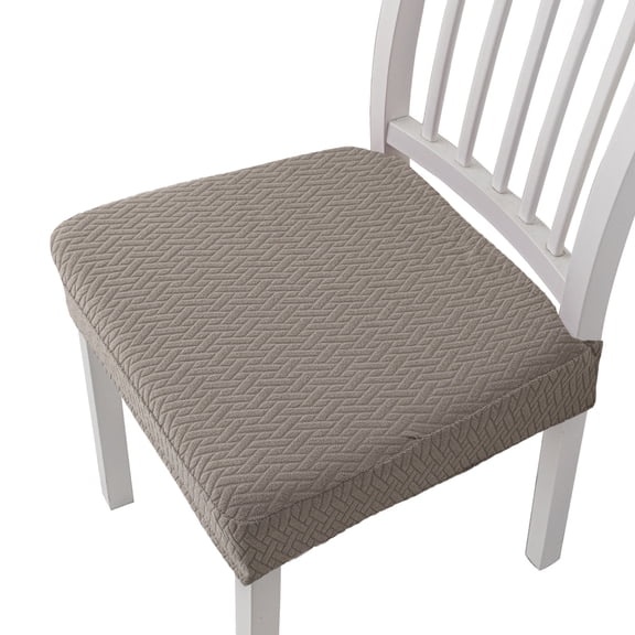 Nvzi dining chair covers, 2 pieces of Gray Brown elastic jacquard removable washable chair covers, universal size for dining and kitchen chair covers, elastic jacquard chair covers