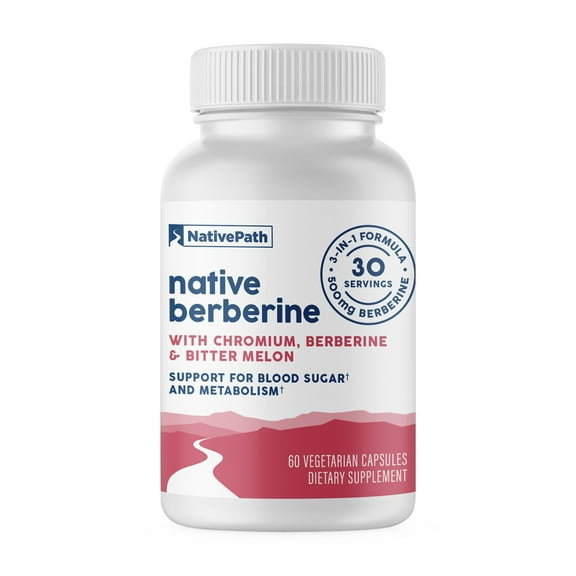 NativePath Berberine Complex Capsules, 500mg with Chromium, 60 Count