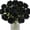 Black, variant on ZOELNIC Pink Fake Roses Artificial Flowers - 16 Pcs Fake Artificial Roses Silk Flowers with Stems for Home Wedding Hotel Office Centerpiece Decor