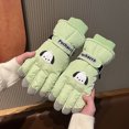 thumbnail image 1 of Guantes cálidos a prueba de viento lindos, anime kawaii verde, estudiante, al aire libre, grueso, regalo, invierno, 1 of 4