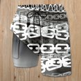 thumbnail image 2 of DHFJKG 2 In 1 Mens Swim Trunks Hawaiian Athletic Swimsuits Drawstring Shorts Tropical Printed Summer Bathing Suit Bottoms With Pockets, 2 of 4