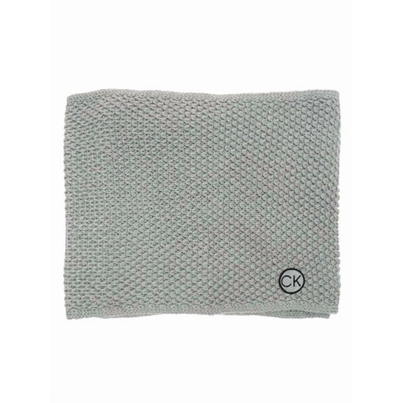 Calvin Klein Women's Basket Stitch Infinity Scarf (O/S, Grey)