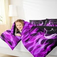 thumbnail image 4 of jejeloiu Game Console Bedding Comforter Set,Gamer Gaming Twin Comforter Sets,Purple Cool Flame Bedding Set For Boys,Breathable Bedroom Decorative Reversible,2-Piece, 4 of 8