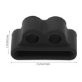 thumbnail image 4 of 2 Pcs Protecteur de Casque Sans Fil Support Anti-Perte Support Résistant Compatible pour AirPods et Montre Sans Écouteurs (Blanc, Noir pour Chaque 1 Pce), 4 of 8
