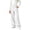 White-01, variant on LIBRCLO Kids Girls Sweatpants Elastic Waist Wide Leg Pants Fleece Baggy Sweatpants Size 9-10 Years