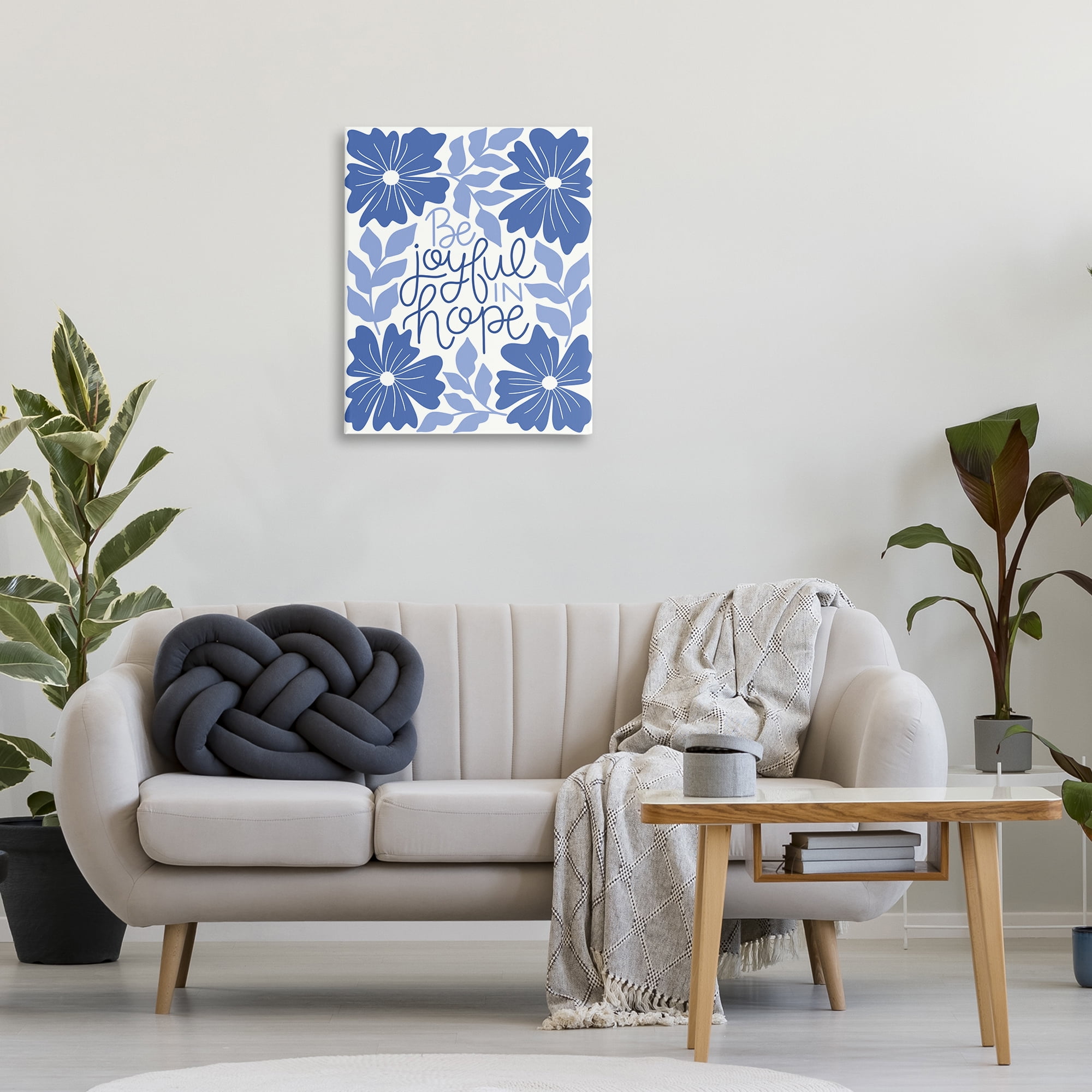 Stupell Industries Joyful in Hope Florals Plants & Flowers Painting Wrapped Canvas Art Print Wall Art, 24 x 30