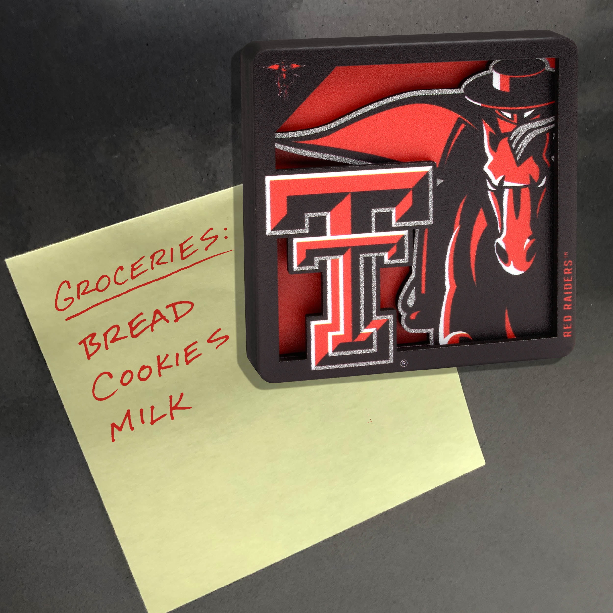 YouTheFan NCAA Texas Tech Red Raiders 3D Logo Series Magnet