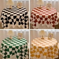 thumbnail image 2 of Nvzi checkerboard tablecloth high-end desk decoration tablecloth tea table tablecloth pad decoration (black, 60 * 40cm), 2 of 4