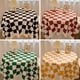 thumbnail image 2 of Nvzi checkerboard tablecloth high-end desk decoration tablecloth tea table tablecloth pad decoration (orange, 90 * 60cm), 2 of 4