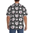 thumbnail image 3 of Pofeuu Husky Print Mens Casual Short Sleeve Shirts Beach Summer Spread Collar Pocket Tops Men's Casual Short-sleeved Shirt-Large, 3 of 5
