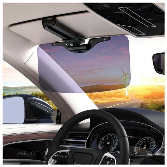 Sun Visor Extender for Car - Universal Adjustable Side Window Sun Blocker, Folding Clip-On Visor Extension, Easy Install & Glare Reduction (Black)