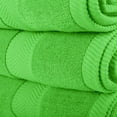 thumbnail image 2 of Custom Embroidered Terry Cotton Ring Spun Bath Towel, Hand Towel And Washcloth Set - Lime Green Towel Set, Gold Chancery Initial G, 2 of 3