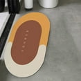 thumbnail image 2 of 40x60cm Non Slip Bath Mat Quick Drying Bath Rugs Thick for Doorway Bathroom Oval B, 2 of 9