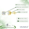 thumbnail image 2 of Vir Jewels 2.50 CTTW Lab Grown Diamond Stud Earrings 14K Yellow Gold VS1 Clarity H-I Color Round For Female Adult, 2 of 4