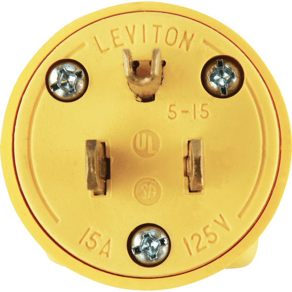 Leviton 000 Cord & Plug — UL Listed for US Residential Electrical Code Compliance, Drop-in NEC-Standard Wiring