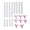 Pink, variant on Yajisi Embroidery Frame Lap Stand Cross Stitch Stitching Holder Set, Rectangular Double Layer Plastic Sewing Hoop, Pink (Upper 7.9 in / 20 cm, Lower 9.8 in / 25 cm)